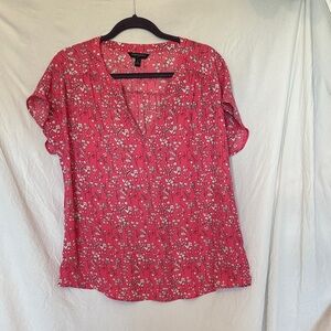 Banana Republic Pink Floral Blouse